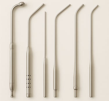 Surgical suction and aspirating instruments