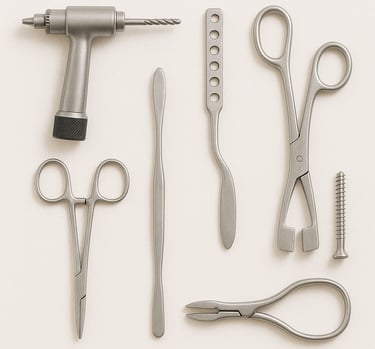 Orthopedic instruments for bone surgery