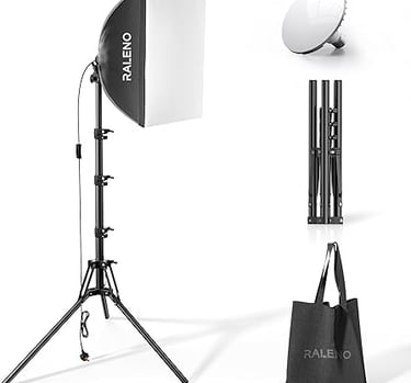 An image of the soft box light I use for filming in my studio