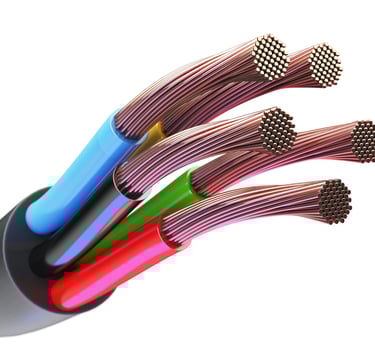 a bunch of wires that are connected to a cable