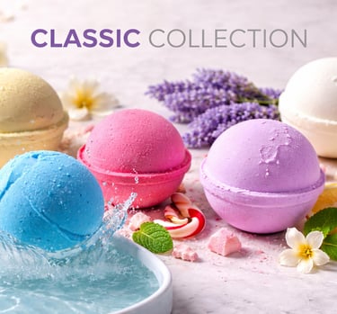 Classic bath bombs XL relaxing spa bath bombs lavender jasmine and vanilla scents