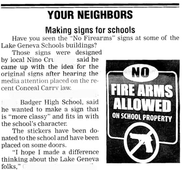 Lake Geneva Signs School WI