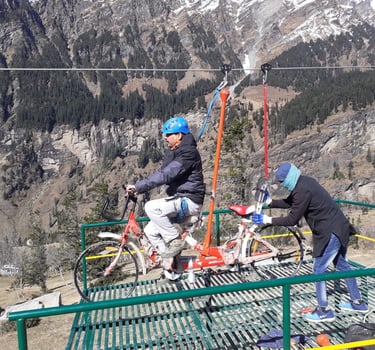 Indian Longest 350 meter cycle zipline sam zipline