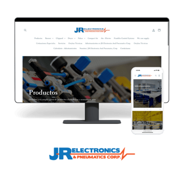 a computer monitor screen showing a desktop computer screen displaying a product