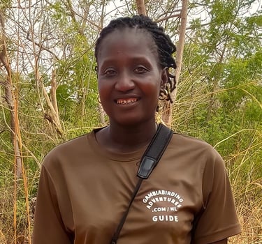 Fatou Colley, professionele vogelgids van Birding Adventures Gambia
