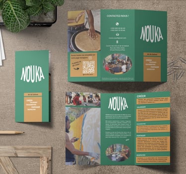 Brochure de présentation de l'association de promotion de l'art et de la culture "NOUKA"