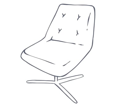 A padded chair