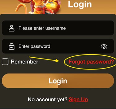 forgot password guide sample for SuperYummy888
