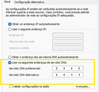 Servidores DNS do Google
