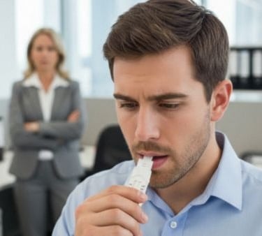 Aplicación de prueba antidoping en saliva a trabajador en México antes de iniciar turno