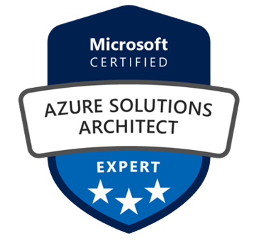 Microsoft certified Azure solution architect expert badge