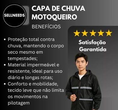Conjunto de Capa de Chuva Impermeáve