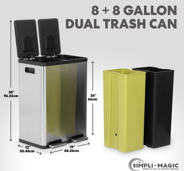 SIMPLI-MAGIC 60 Liter Trash Can