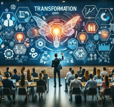 Business success education in a classroom