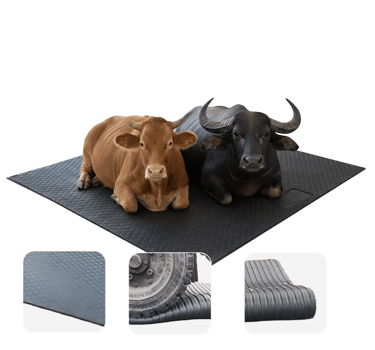 Durable rubber mat for cattle field India - anti-skid floor
