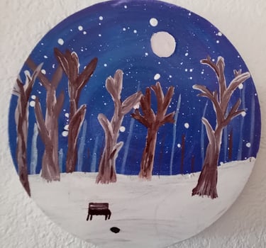 Galactic Winter (painting) Kylee Nicole Smith
