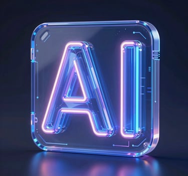 A sleek computer chip embedded in a starry galaxy, symbolizing AI-powered marketing.