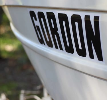 We can cut vinyl sticker letters and logos in all colors, up to 35cm wide