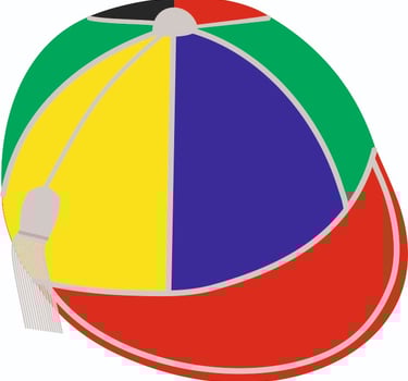 6 Panel Multi Colour cap draft