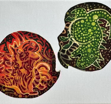 elements, batik painting, shuen li spirit, batik art