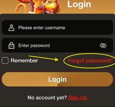 forgot password guide sample for SuperYummy888