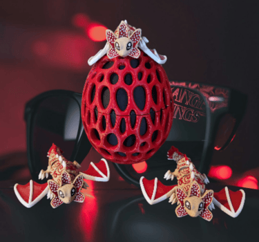 Demogorgon dragon and egg container from stranger things