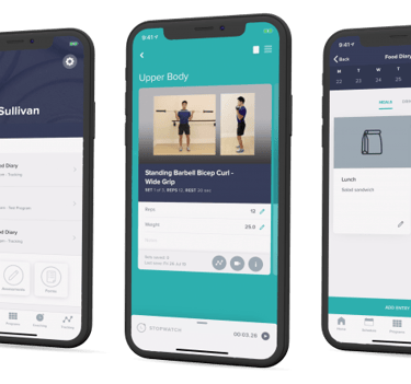 Exercise video demonstrations for an online fitness program