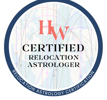 Astrology certification badge from Helena Woods