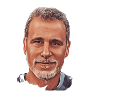 Cartoon headshot image of Steve Kass