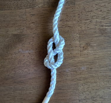 Figure 8 Knot in white poly line