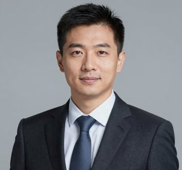 A sharp, professional corporate headshot of an executive against a neutral #A39E97 background, soft focus, high contrast, communicating value and presence.