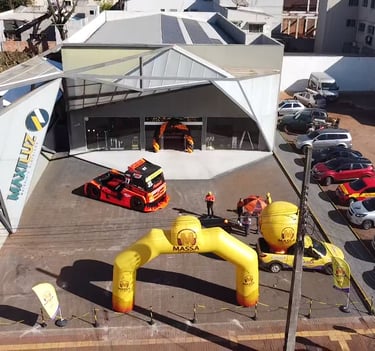 Cobertura de evento com imagem aérea
