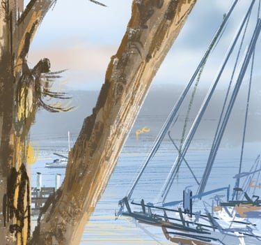 Krysna Harbour - digital postcard