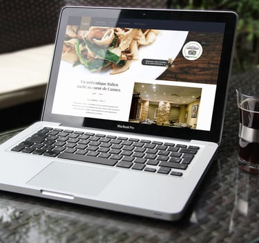 Conception et réalisation du site du restaurant Ciro à Cannes