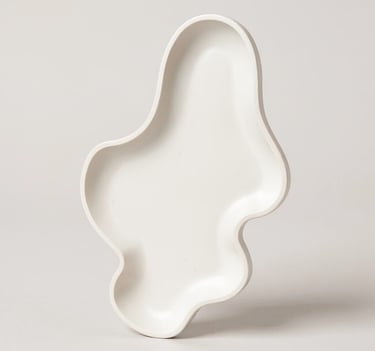 Jesmonite organic tray white