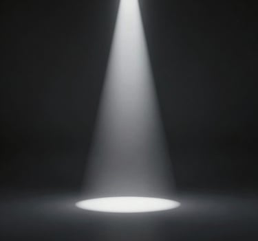 A minimalist, artistic shot of a singular light source cutting through a dark studio, symbolizing creative vision. The lighting is low-key with #F8F8F8 accents and deep #0A0A0A shadows, professional and sophisticated.