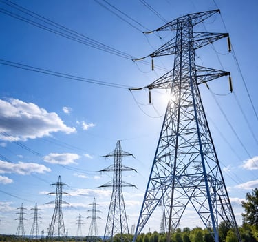 Torres de linha de transmissão de alta tensão