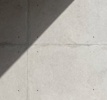 A close-up photograph of a minimalist architectural texture in Brazil, featuring light gray concrete and a sharp, clean diagonal shadow, professional lighting, sophisticated mood.