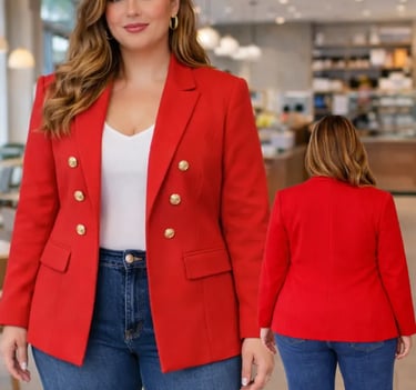 Blazer Feminino Alfaiataria Plus Size Terninho Até O G3