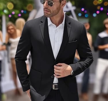 Blazer Slim Italiano 2 Botões Masculino Executivo