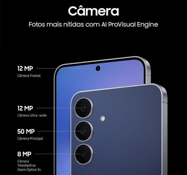 Celular Samsung Galaxy S25 Fe 5g 128gb 8gb Ram Câmera Tripla de 50 -12-8 Tela Grande de 6ponto7 Azul