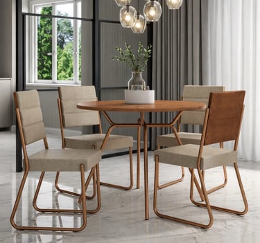Conjunto Sala de Jantar 4 Cadeiras San Francisco Carraro