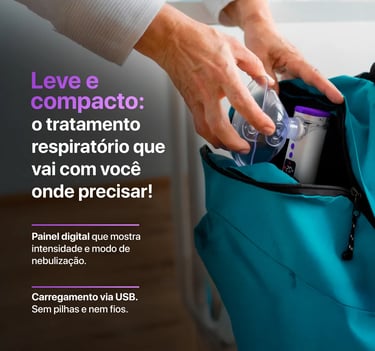 Inalador Nebulizador Aero Tech Portátil Tec. Mesh Relaxmedic