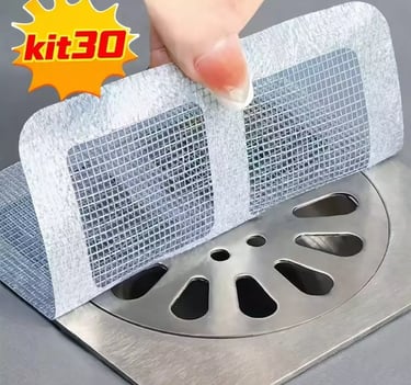 kit 30 adesivos protetorees de ralo tela descartavel anti insetos