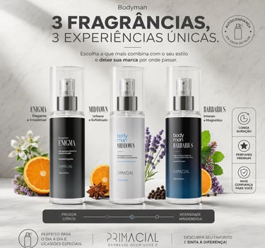 Kit Body Splash Masculino Barbarius Enigma Midtown 200ml