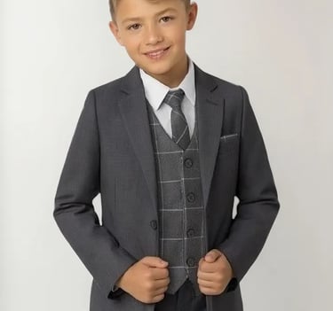 Terno Infantil Masculino Slim Italiano Pespontado + 4 Cores