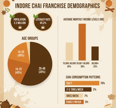 Indore chai franchise demographics 40 percent youth population market analysis