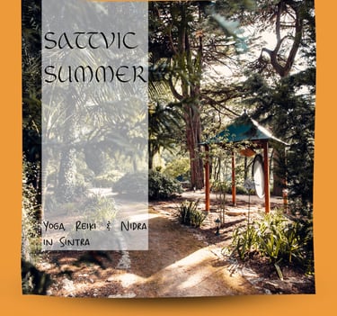 A large gong in the garden of Floresta Encantada Sintra retreat space.