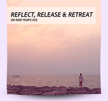 New Year's Eve retreat image of Martina looking out to the sea.