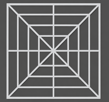 Cast Aluminum Square Spider Web Style Railing Panel